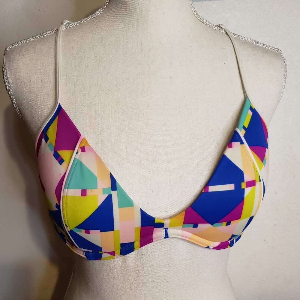 Victoria's Secret Multi Color Racerback  Bikini Top